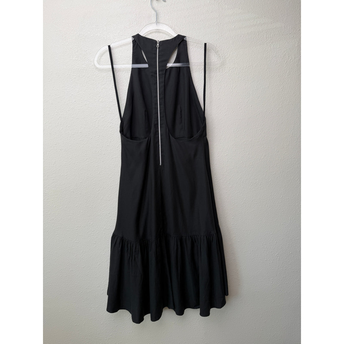 L'AGENCE Black Racerback Ruffle Hem Dress Women 4