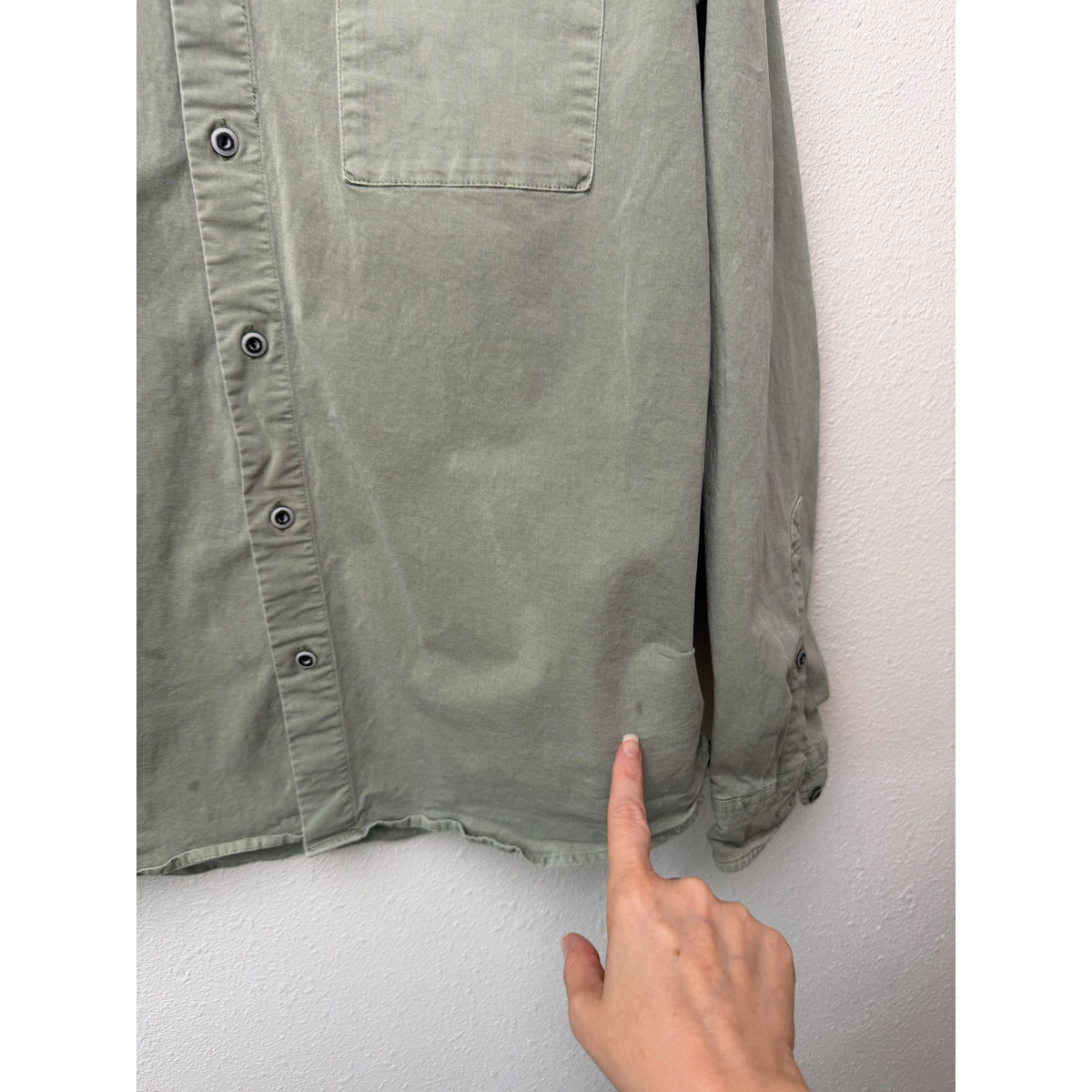 Lucky Brand Sage Green Utility Shirt Men L