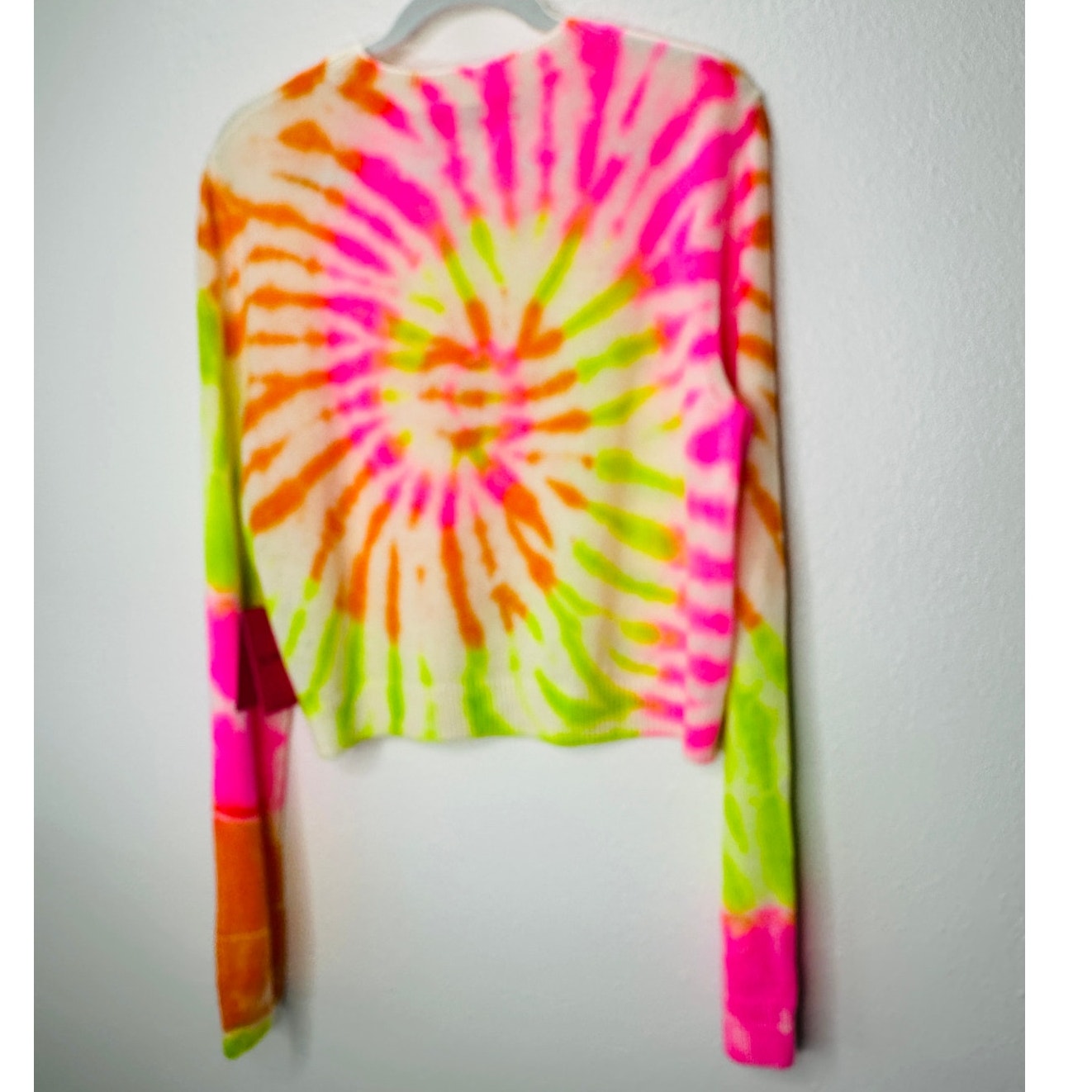 NWT The Elder Statesman Cashmere Spiral Tranquility Crew Sweater  L
