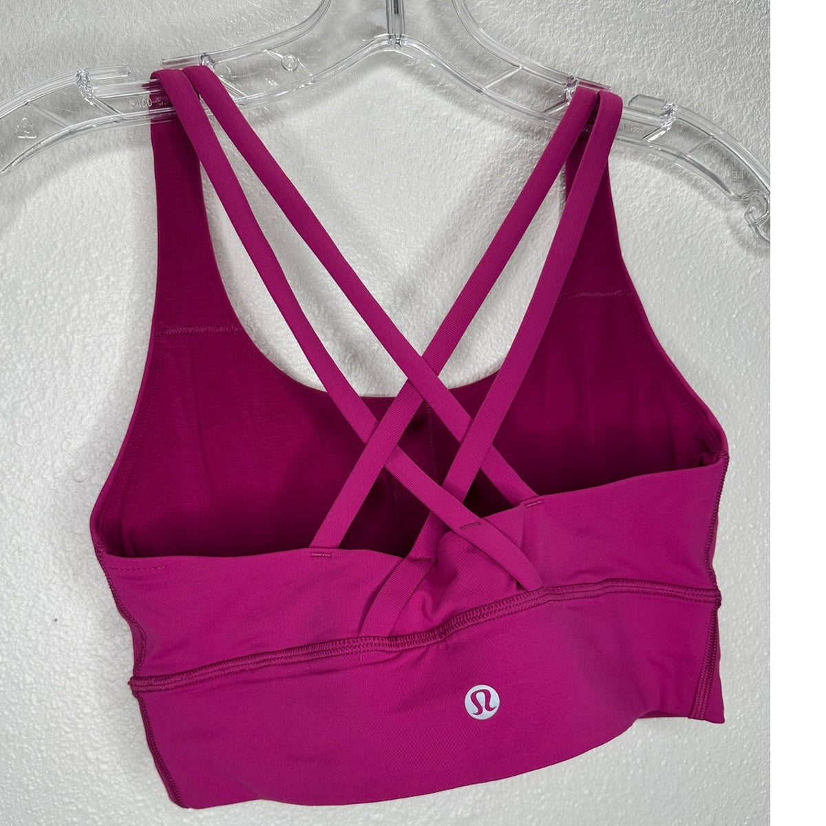 Lululemon Fuchsia Round Neck Criss Cross Strap Sports Bra