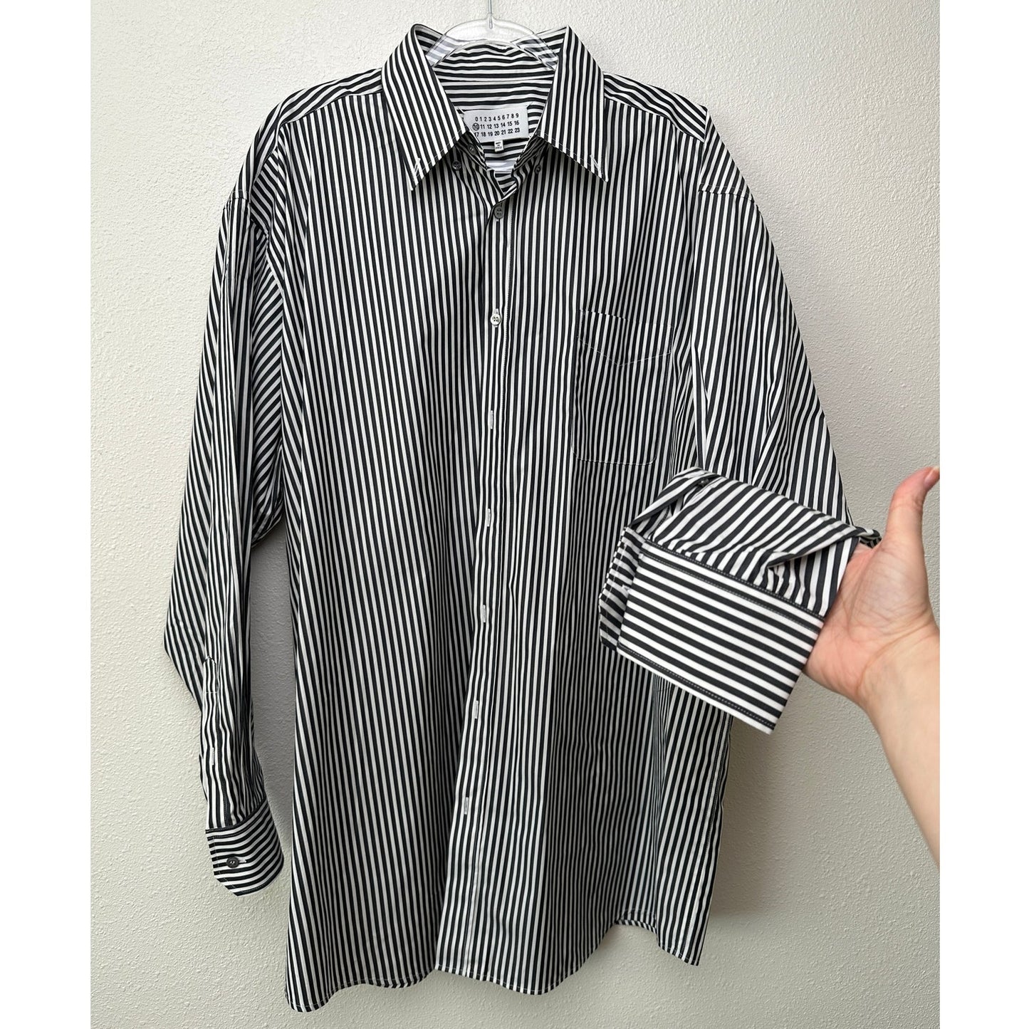Maison Margiela Line 10 Oversized Striped Shirt Black/White Men’s US S (EU 38)