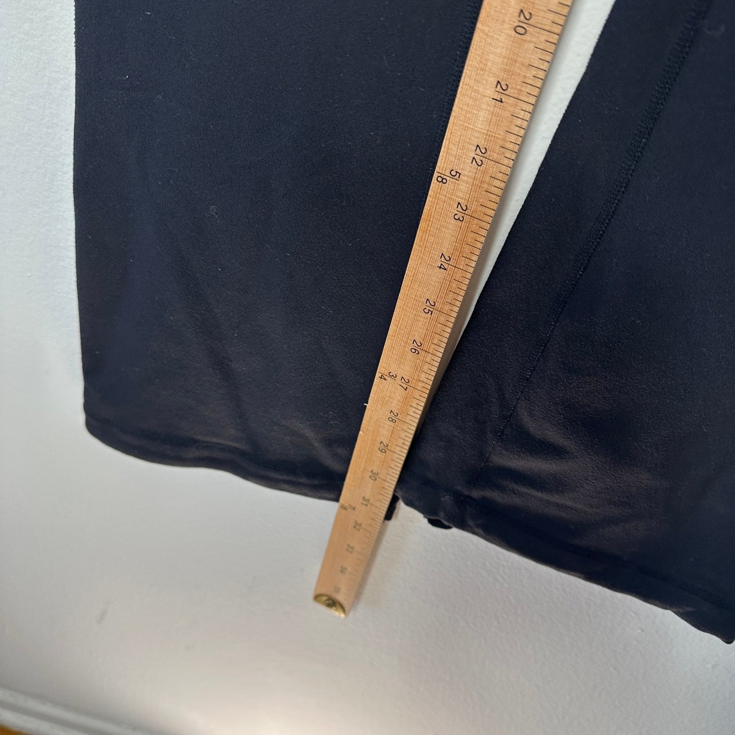 Lululemon Aqua Wide Waist Band Black Flare Yoga Pant Leggings 6