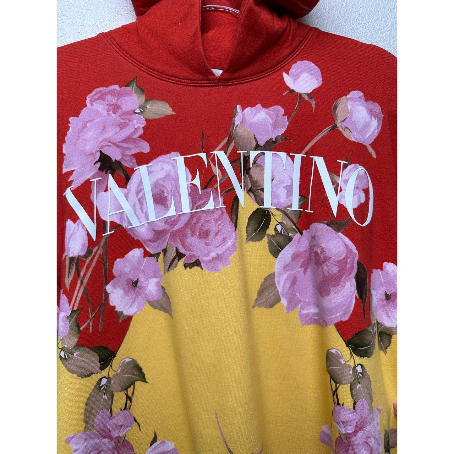 Valentino multicolor floral graphic hoodie Men’s US XL cotton-blend