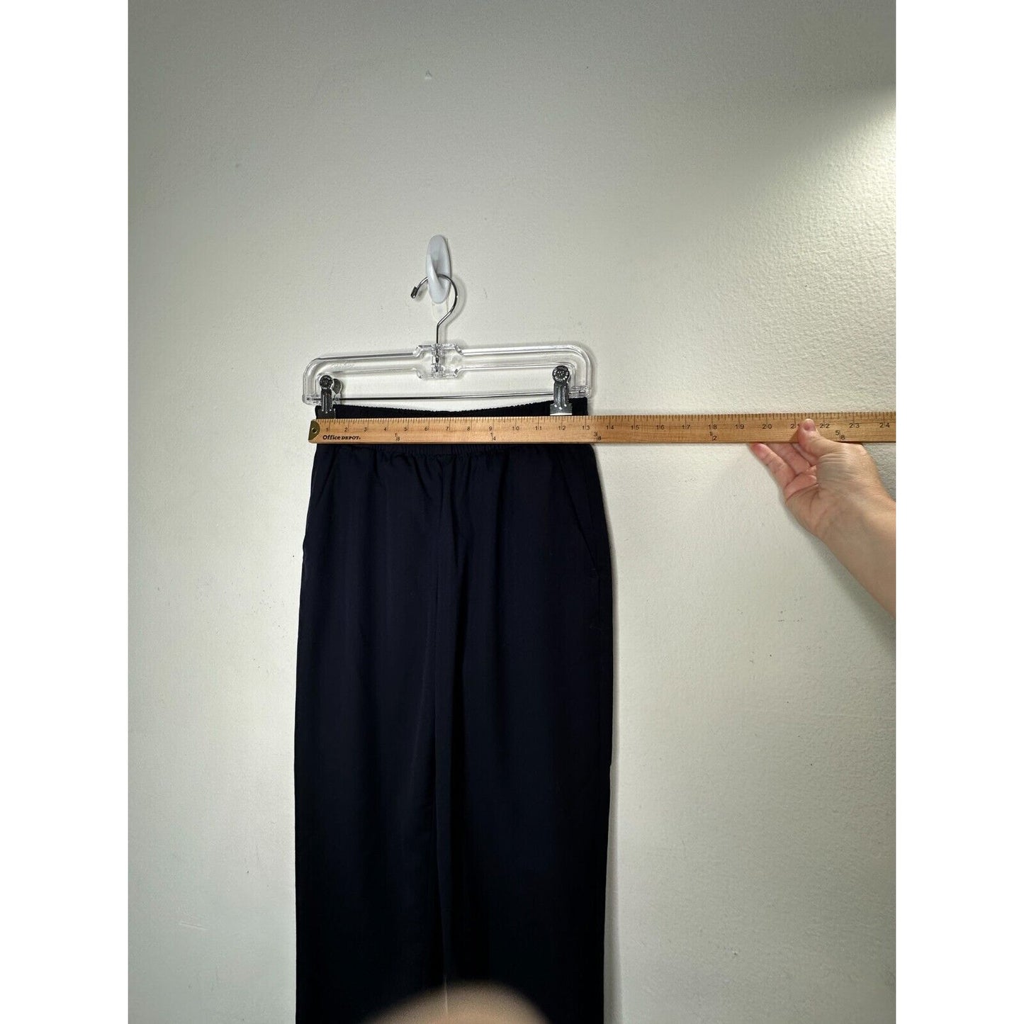 Everlane Black Italian GoWeave Easy Pull On 100% Lt Weight Wool Pockets Pant 0
