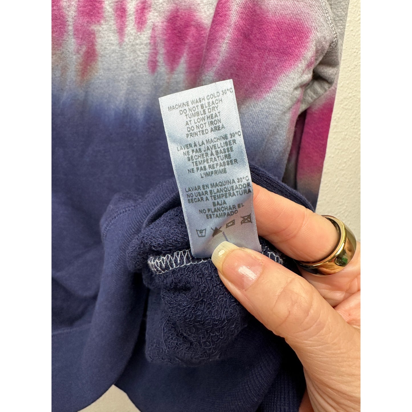 Sundry Sweater Gray Tie Dye Women US 4 Pullover