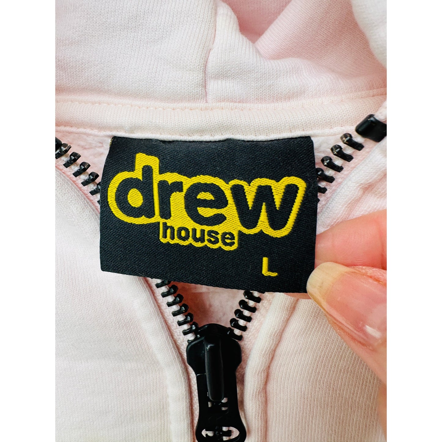 Drew House Zip Hoodie Light Pink Men’s US L Dino Graphic