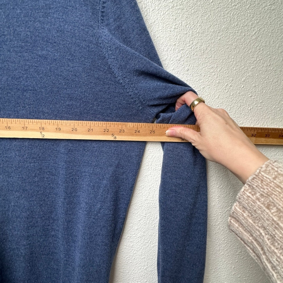 Nordstrom Merino Wool Blue V-Neck Sweater Men’s XL
