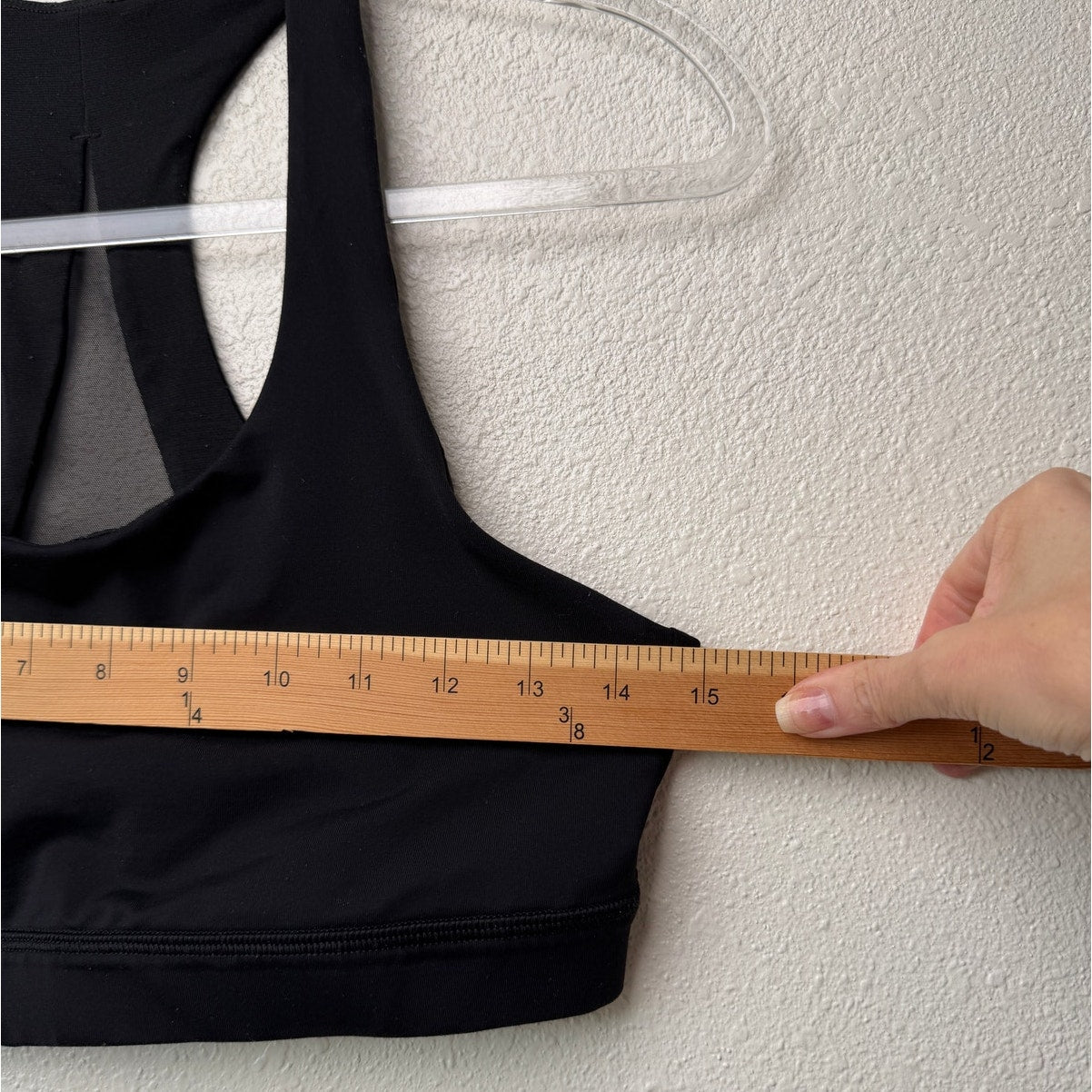 Lululemon Invigorate Black Mesh Racerback Sports Bra Size 10