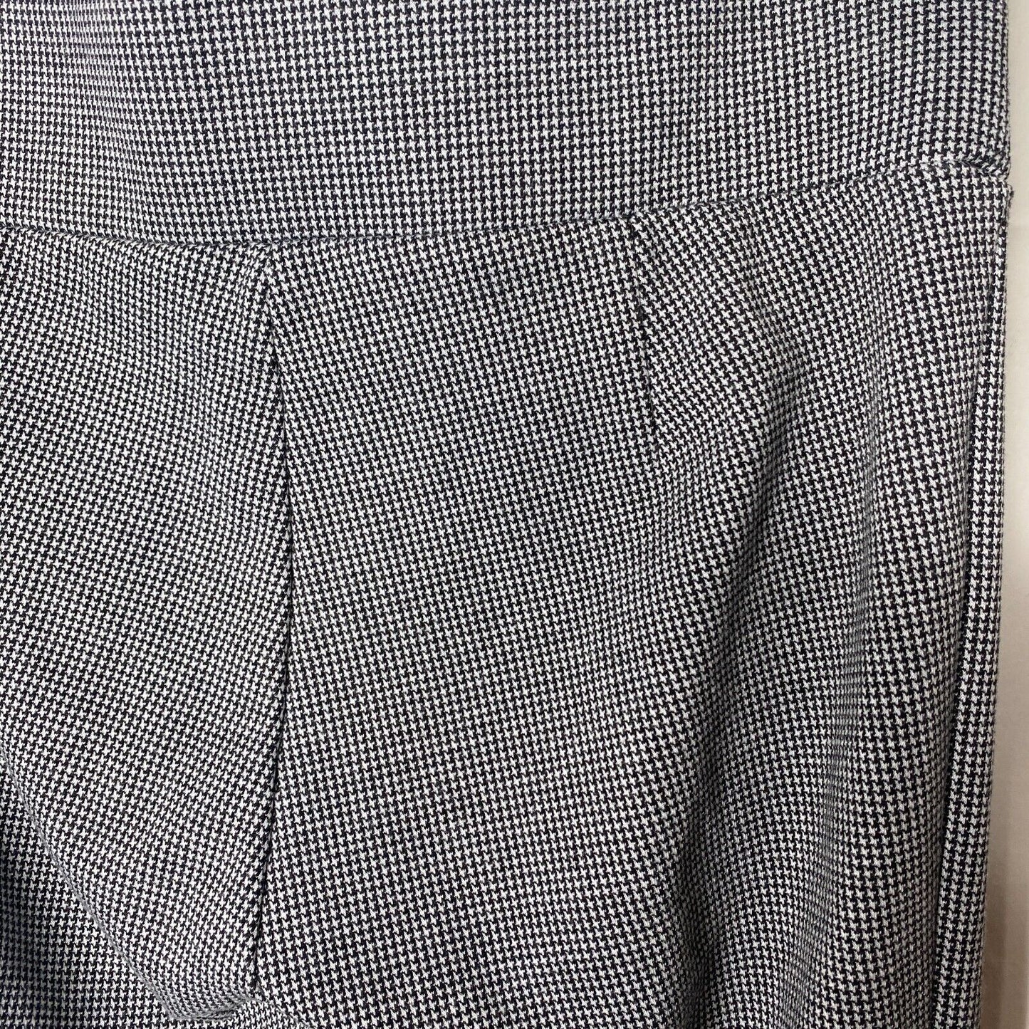 Loft Black White Gray Houndstooth Ankle Button Skinny Stretch Pant Jeggings XXS