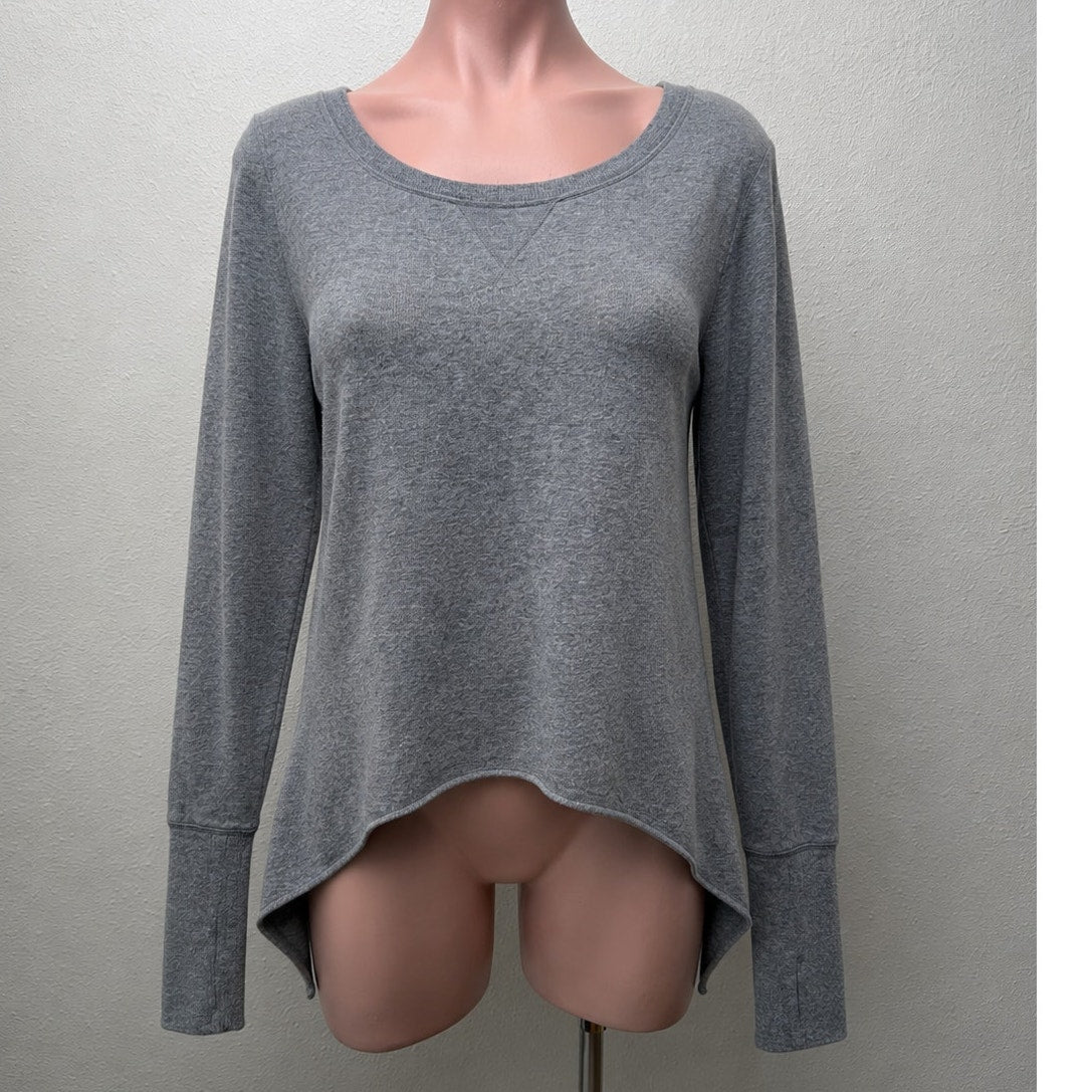Lululemon Athletic Gray Tea Lounge Pullover Sweater Asymmetrical Hem 6