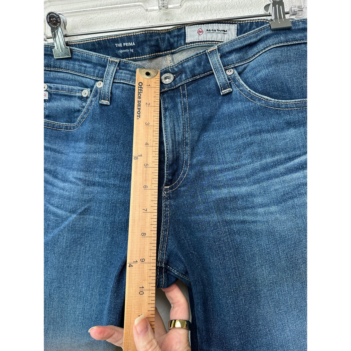 AG Prima Jeans Medium Light Wash Womens US 30R Cigarette