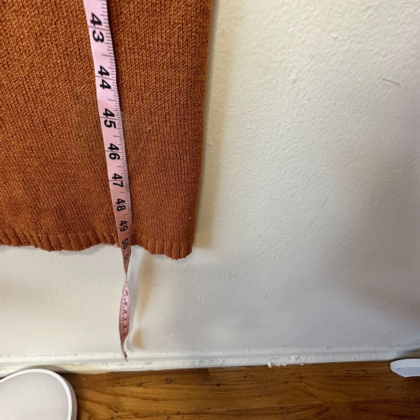 Blanc Clothing Sexy Camel Cut-Out Front Knot Spaghetti Strap Knit Maxi Dress L