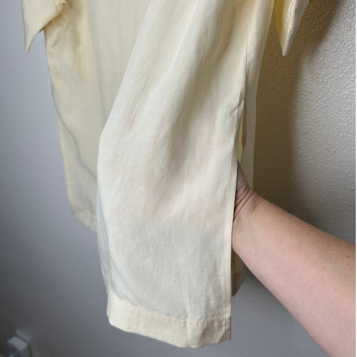 NWT Toteme Vanilla Fluid Tie Linen Blend Short Sleeve Blouse Top 40 / 8