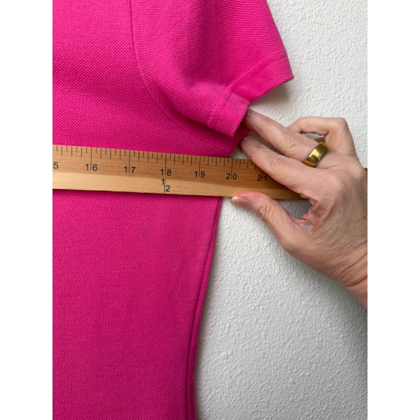 Lacoste Pink Womens Polo Shirt US L Logo Cotton