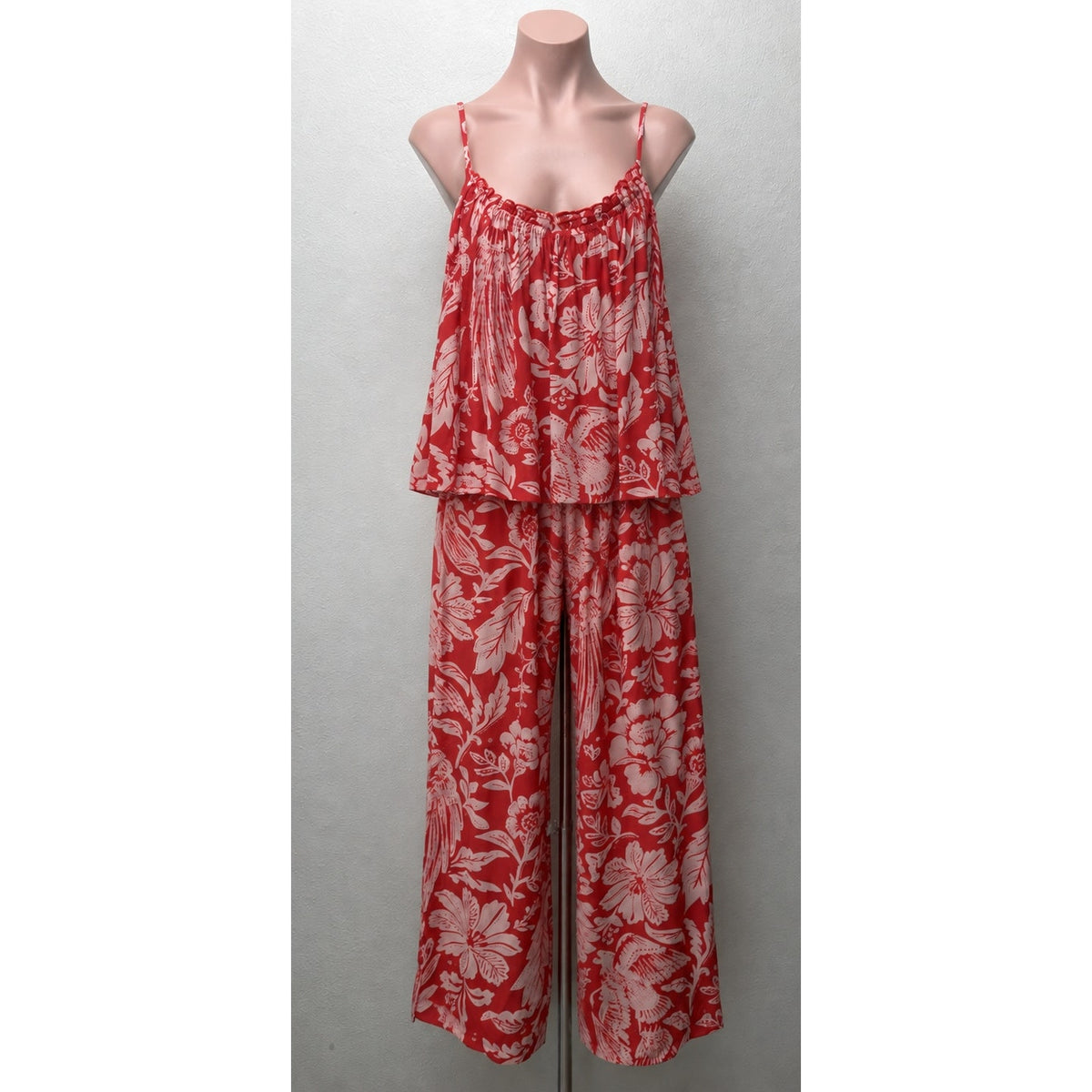 Elan Coral Pink Floral Cami Pants Set Women S