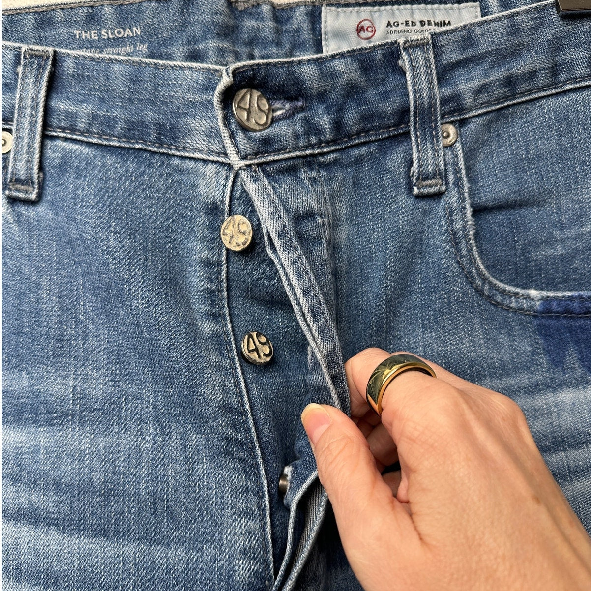 AG The Sloan Jeans Medium Wash Women US 29 Straight Leg