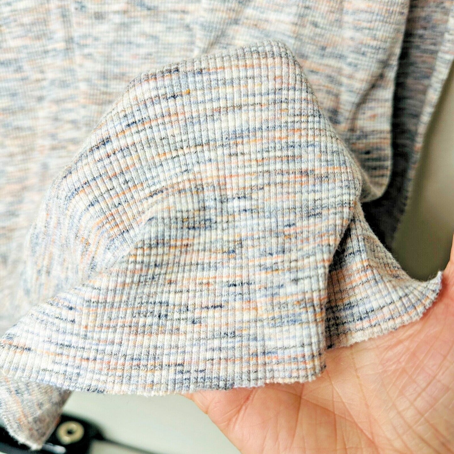 We The Free Ivory Multi-Color Long Sleeve Open Back Turtleneck Tunic Medium