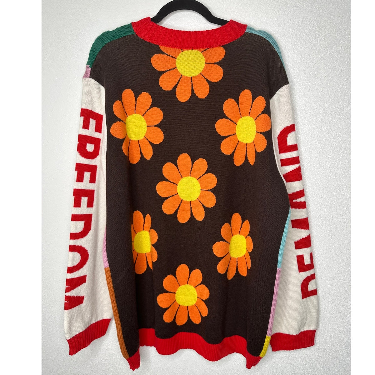 Walter Van Beirendonck Demand Freedom 100% Super Fine Wool Sweater L