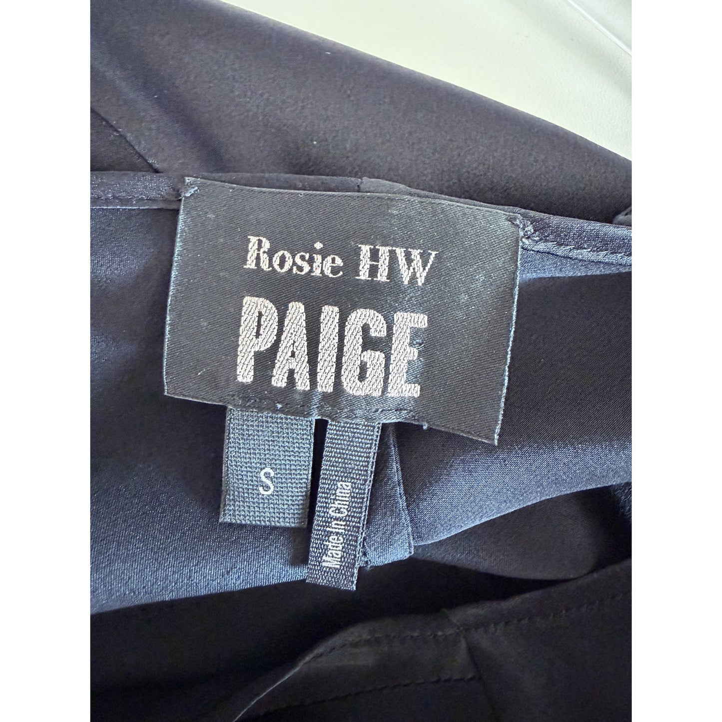 PAIGE Rosie HW Cicely Black Silk Cami Top Spaghetti Strap Size S