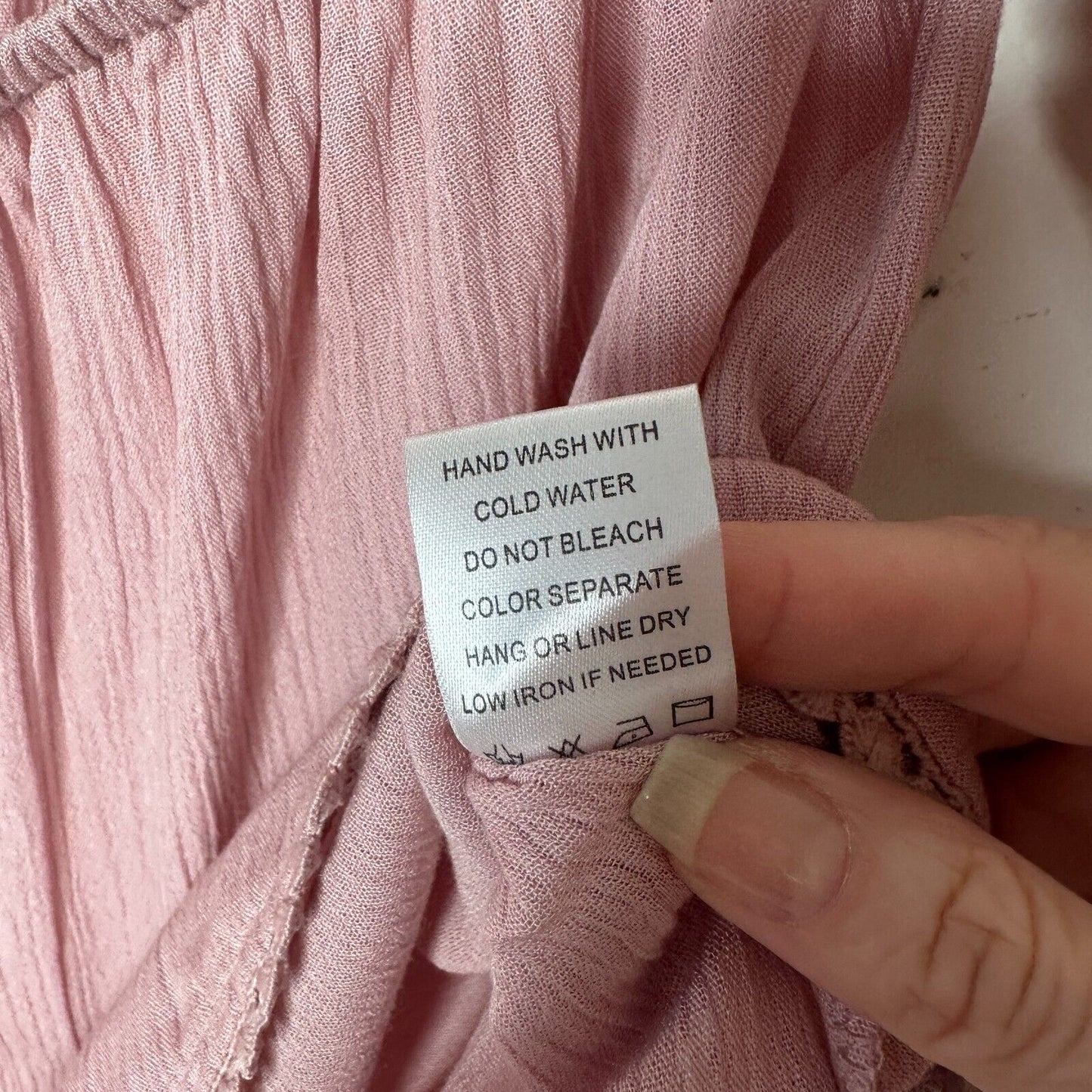 Charlotte Russe Dusty Pink Off Shoulder Eyelet Short Sleeve CropTop Blouse Small