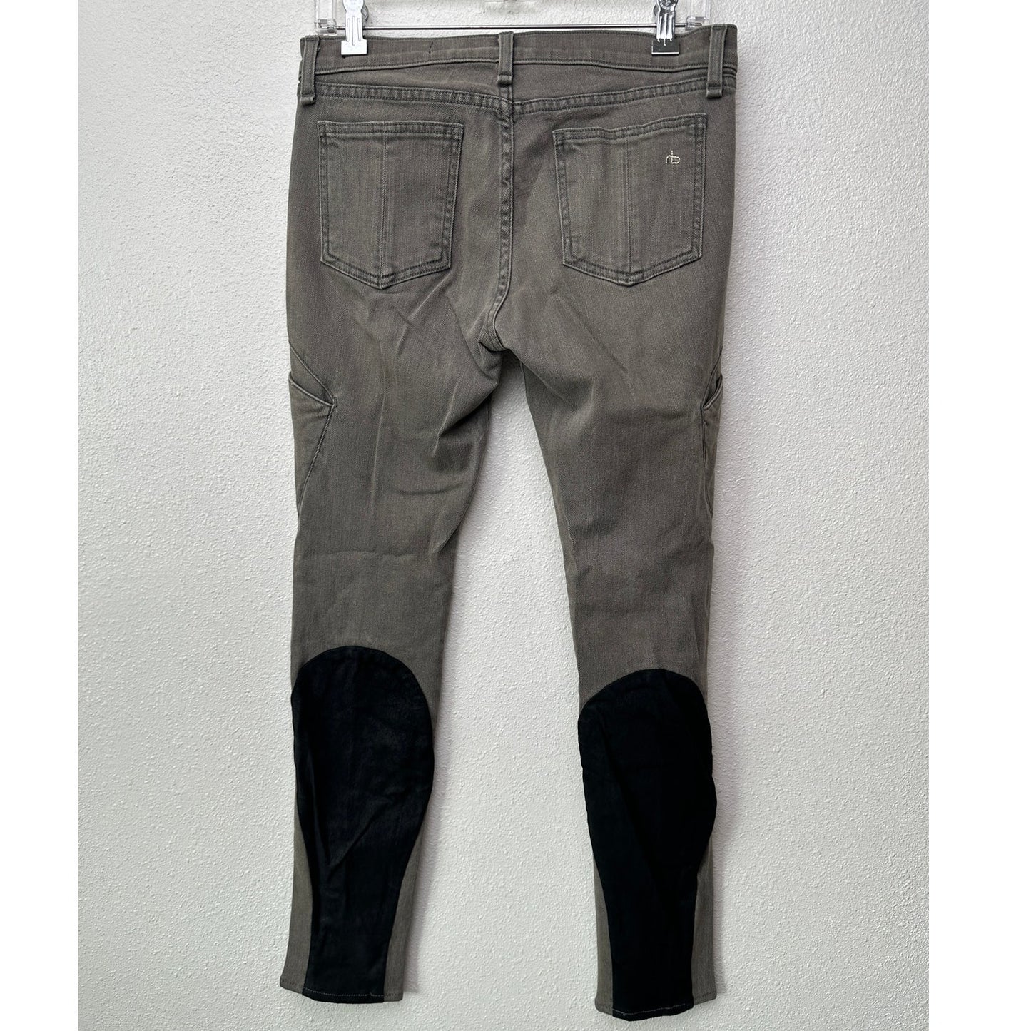 Rag & Bone Iron Skinny Grey Women’s US 28 Mixed Media Zip Jeans