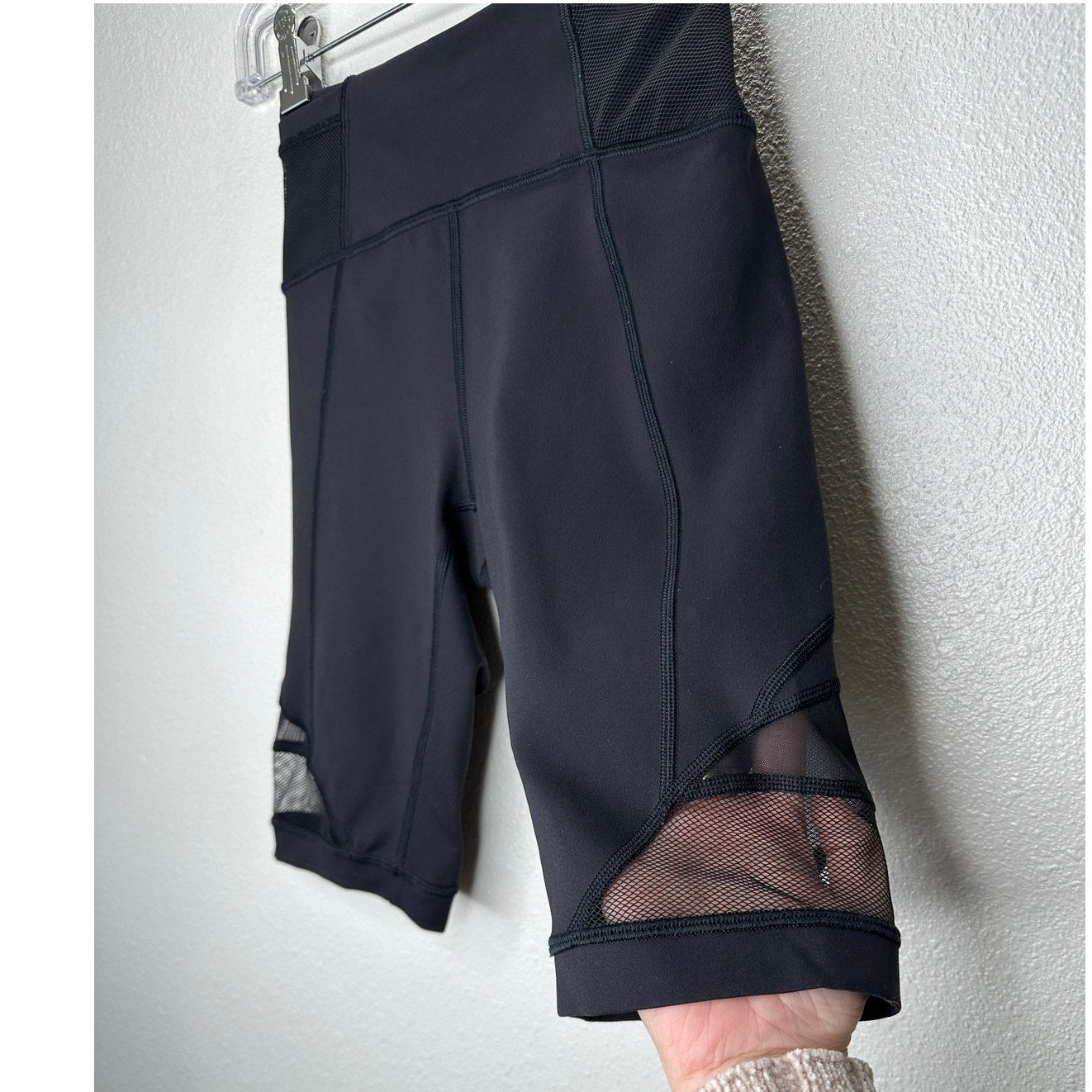 Lululemon Black Forget The Sweat Mesh Biker Shorts 4