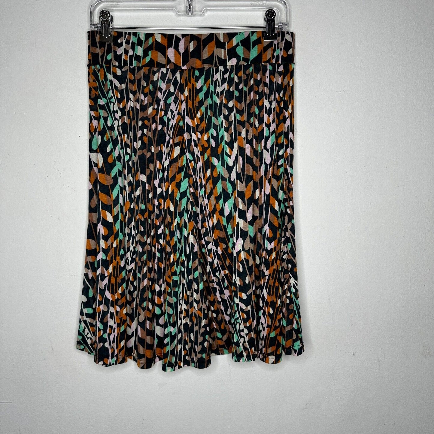 Vintage Y2K Stunning Missoni Teal White & Orange Abstract Floral Jersey Skirt 10