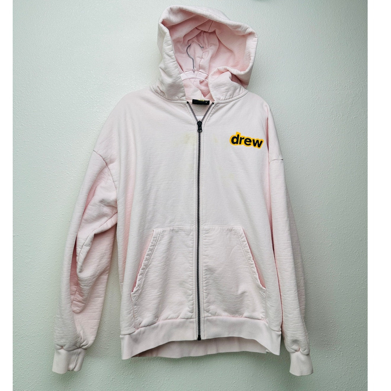 Drew House Zip Hoodie Light Pink Men’s US L Dino Graphic