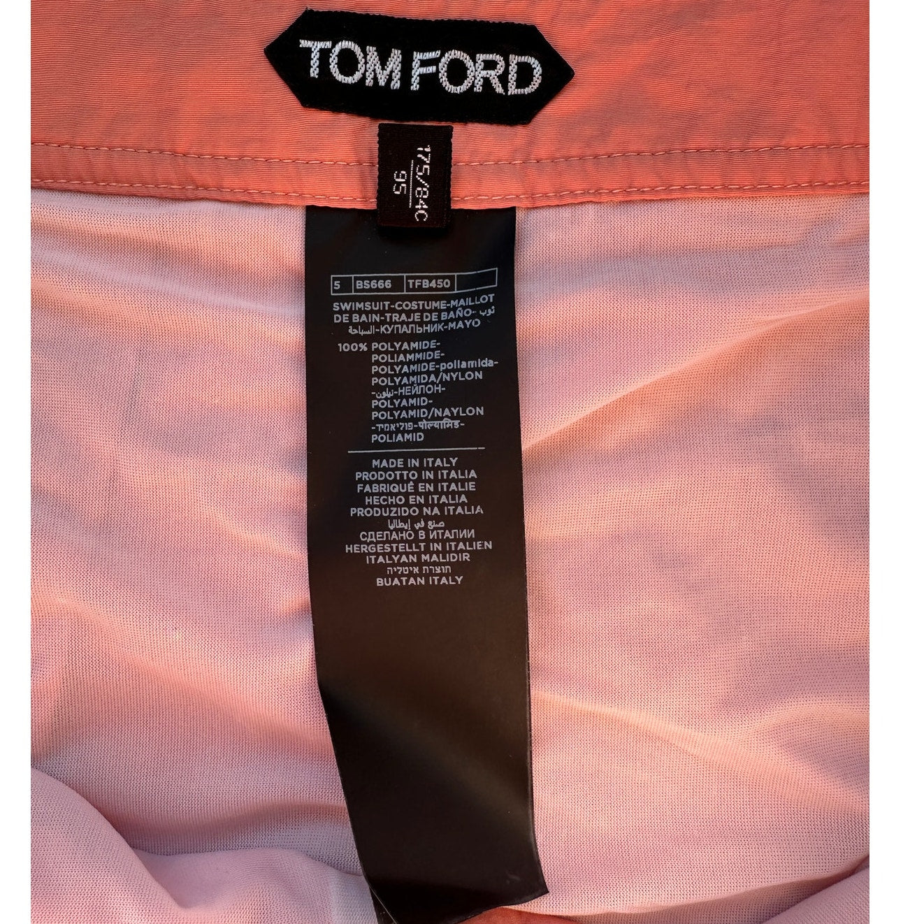 Tom Ford Swim Shorts Peach Men US M Buckle