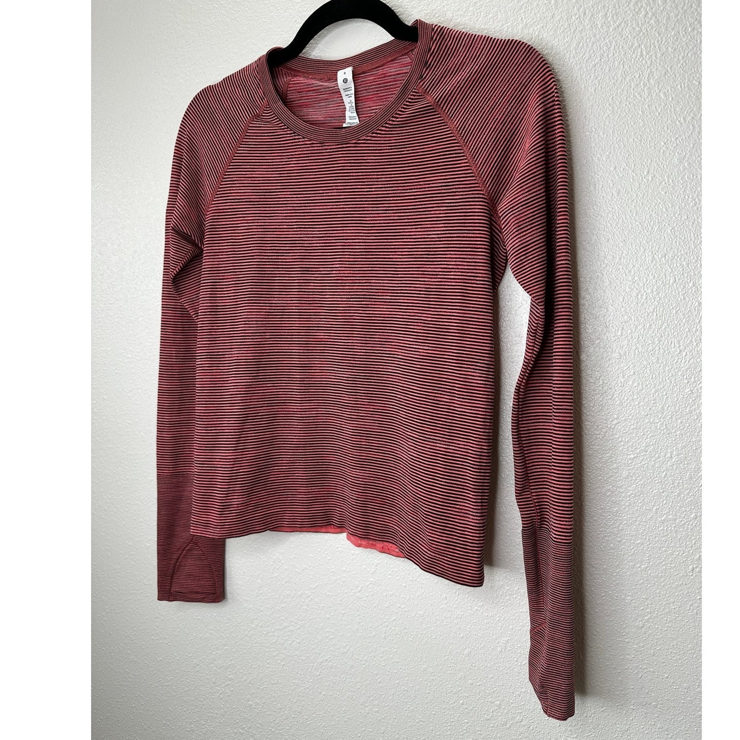 Lululemon Swiftly Tech Long Sleeve 2.0 Race Length Stripe Top 6