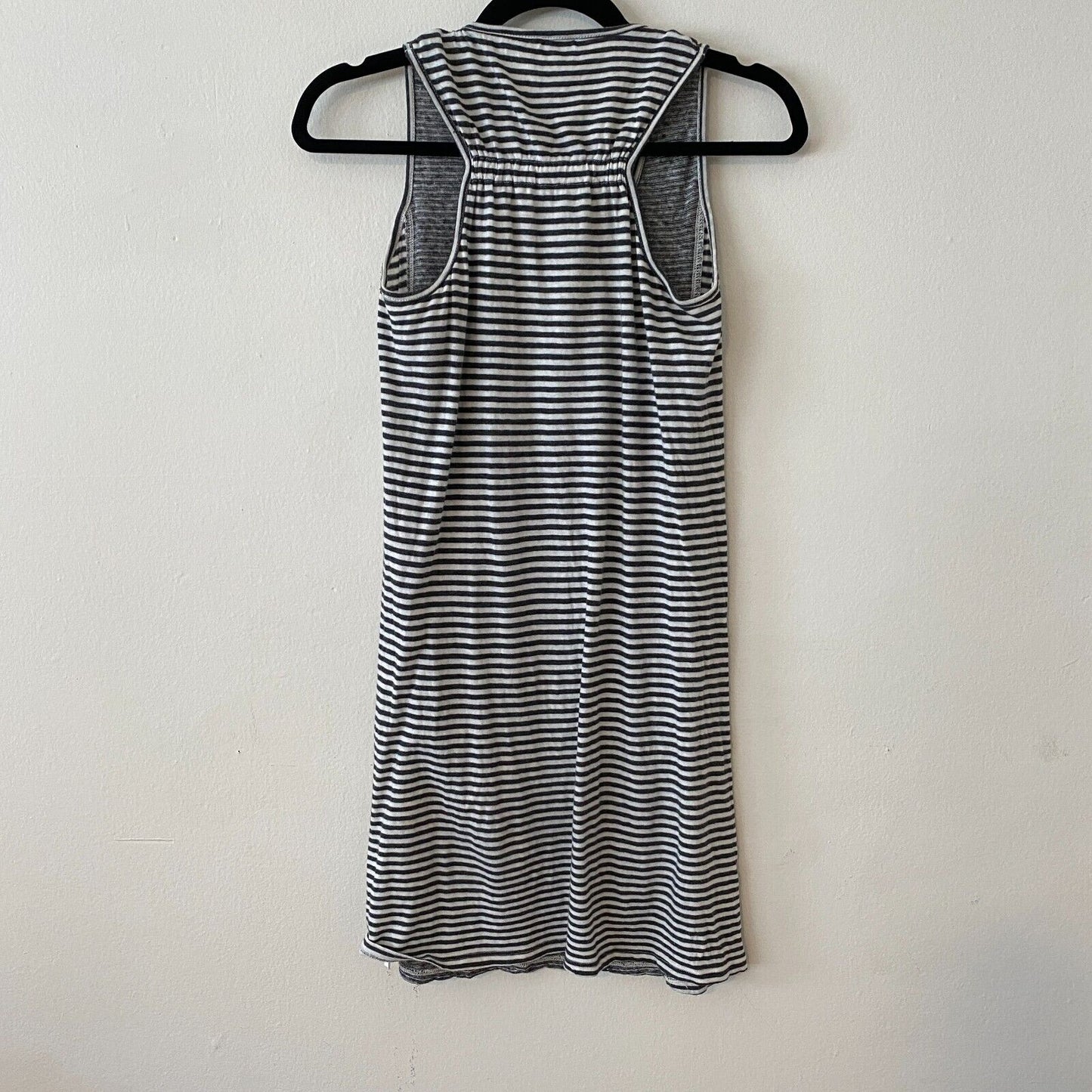 Splendid Black Gray & White Canal Stripe Colorblock Tank Dress Cover-up XS