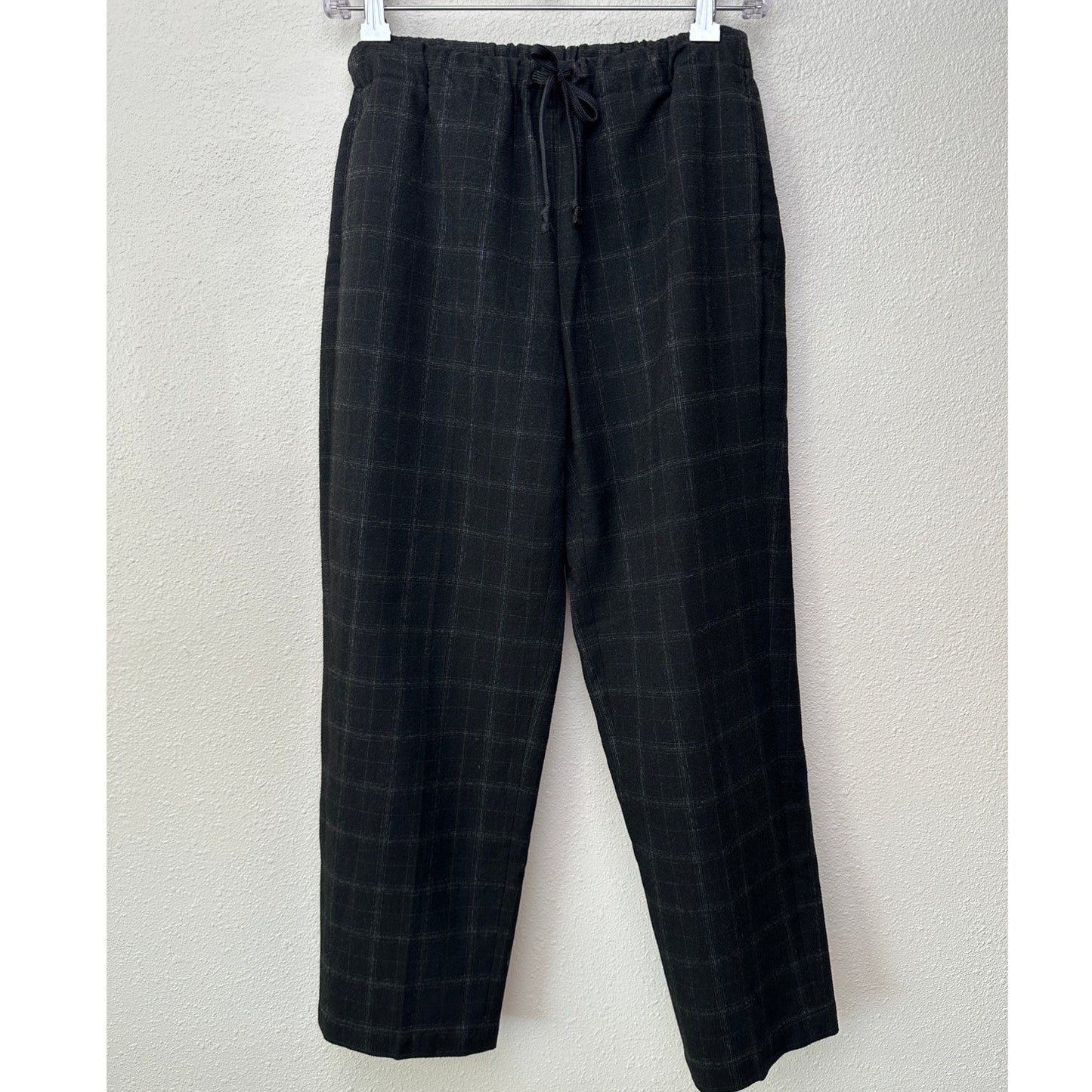 The Group Babaton Women’s Black Plaid Jogger Trousers US XS Drawstring