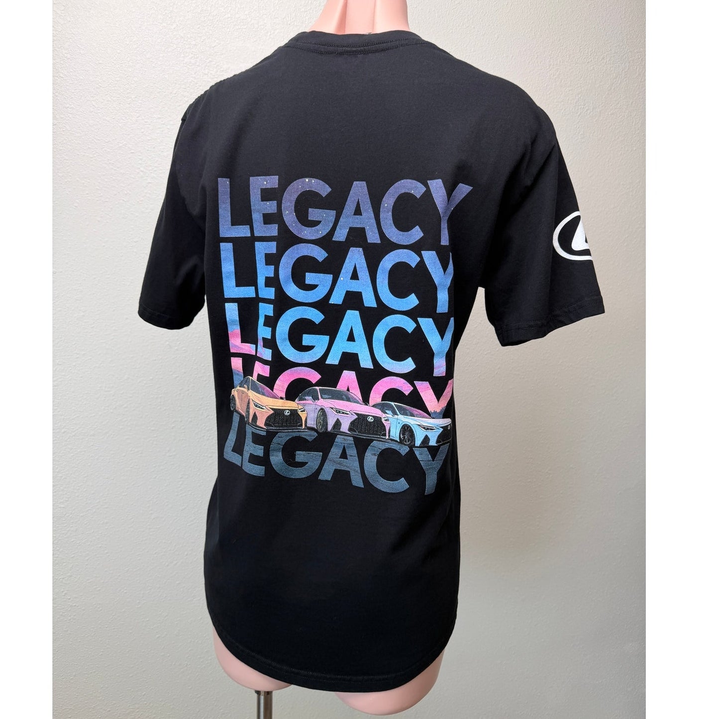 Lexus IS 25th Legacy Tour Black Graphic T-Shirt Unisex Medium