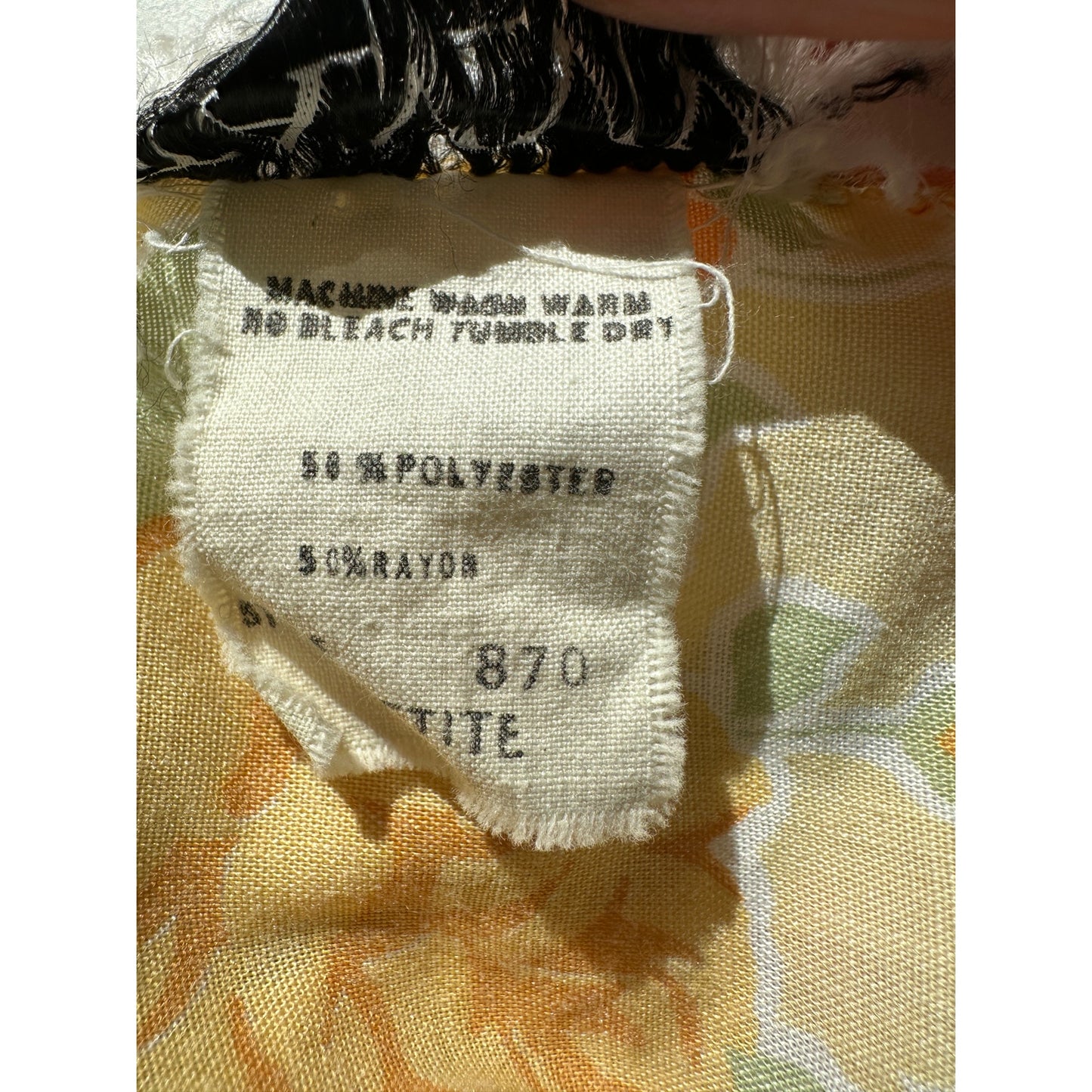 Tammy Vintage Yellow Floral Prairie Dress Women’s S Tie-Front Ruffle