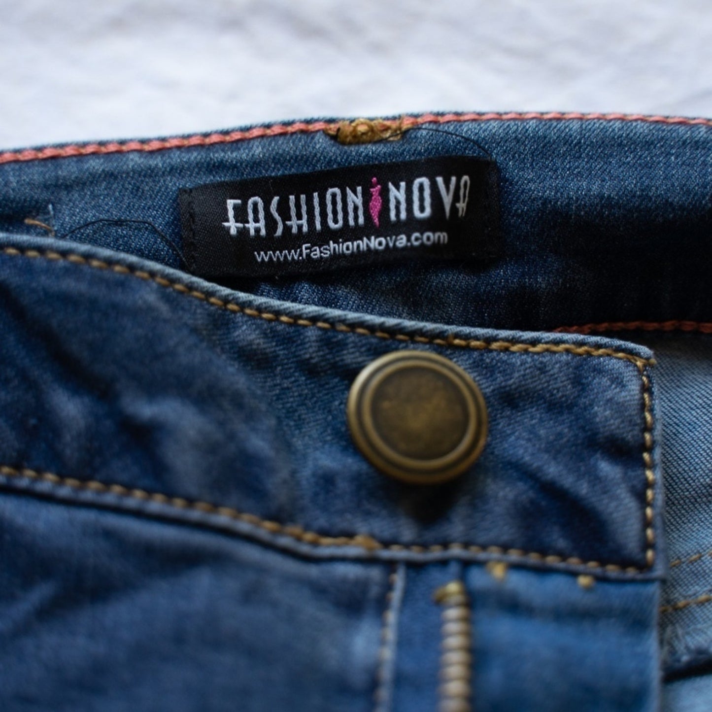 Fashion Nova Light Wash Mid Rise Skinny Denim Jeans 5