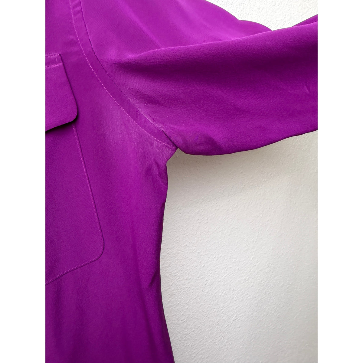 Equipment Purple Silk Button Front Shirt Women S