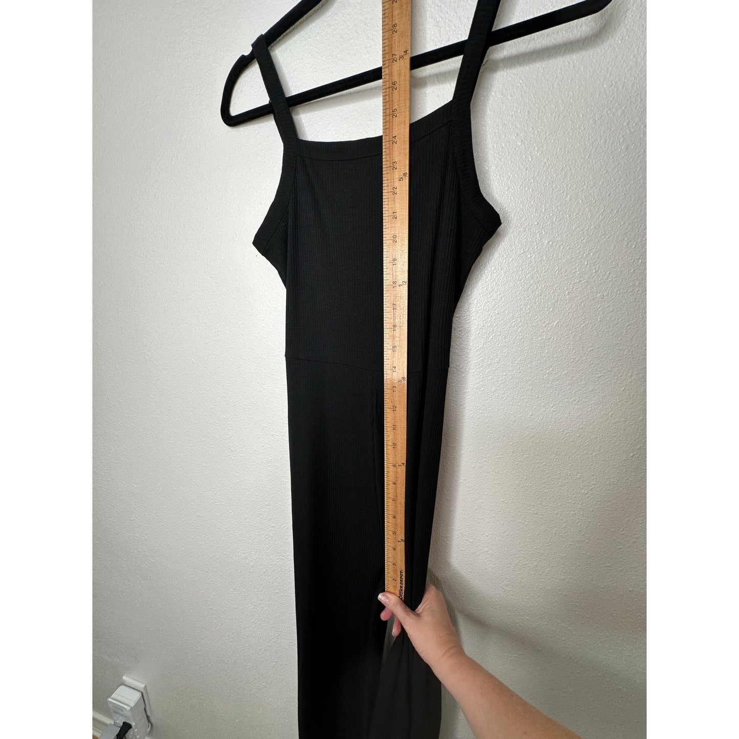 NWT Cotton On The Valerie Strappy Black Wide Leg Ribbed Jumpsuit S