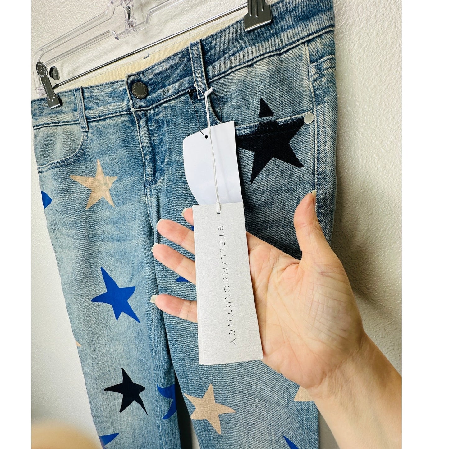 NWT Stella McCartney Blue Star Low Rise Skinny Boyfriend Jeans 29