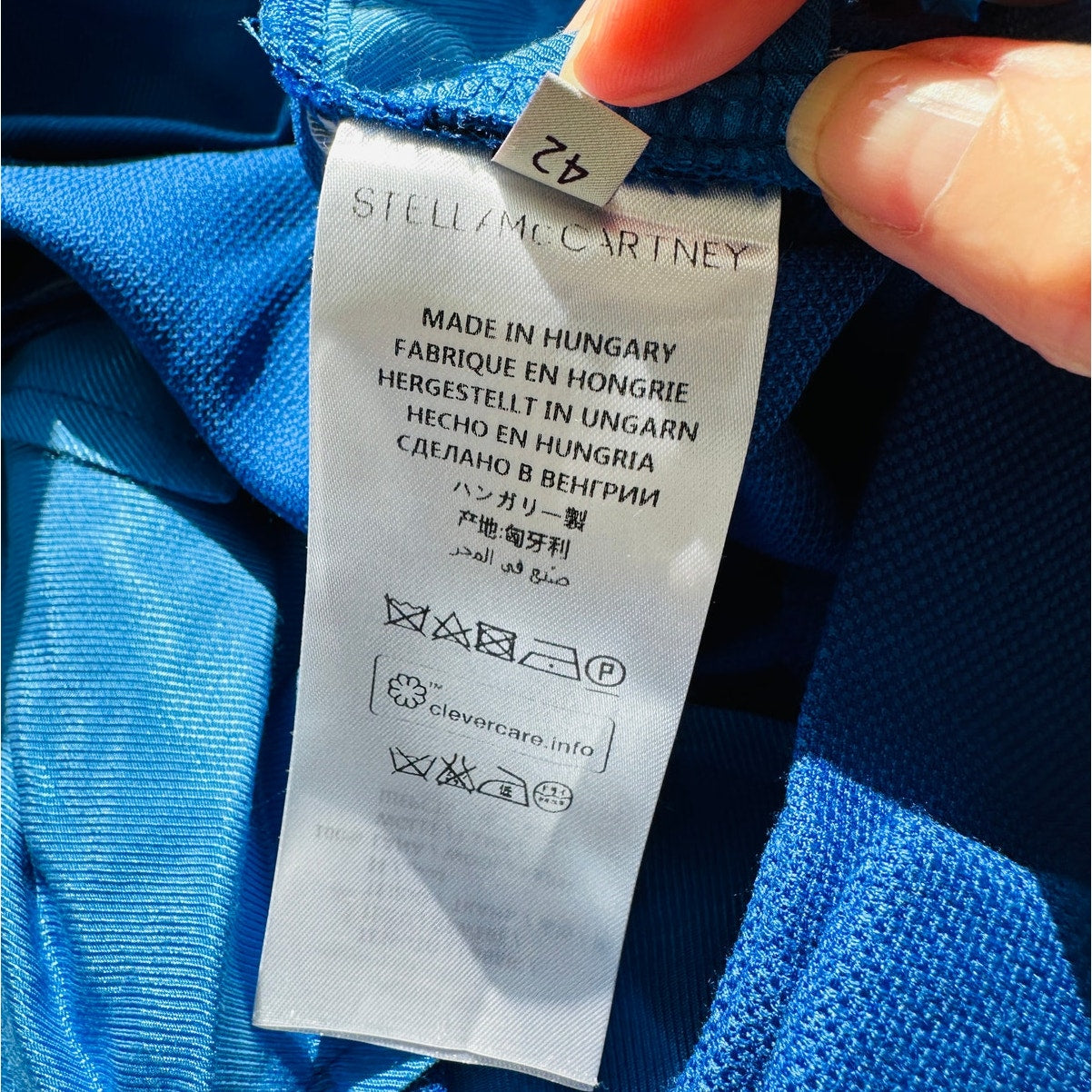 Stella McCartney Royal Blue Wool Knit Stitched Front Crease Slacks 42 / M