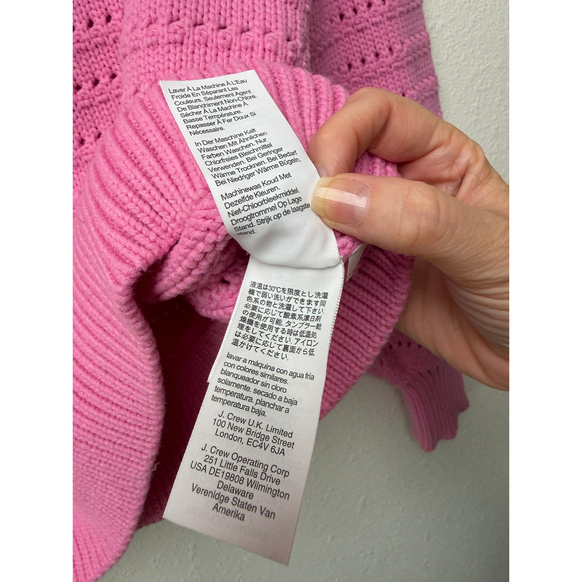 J.Crew Pink Pointelle Open Knit Sweater Women S