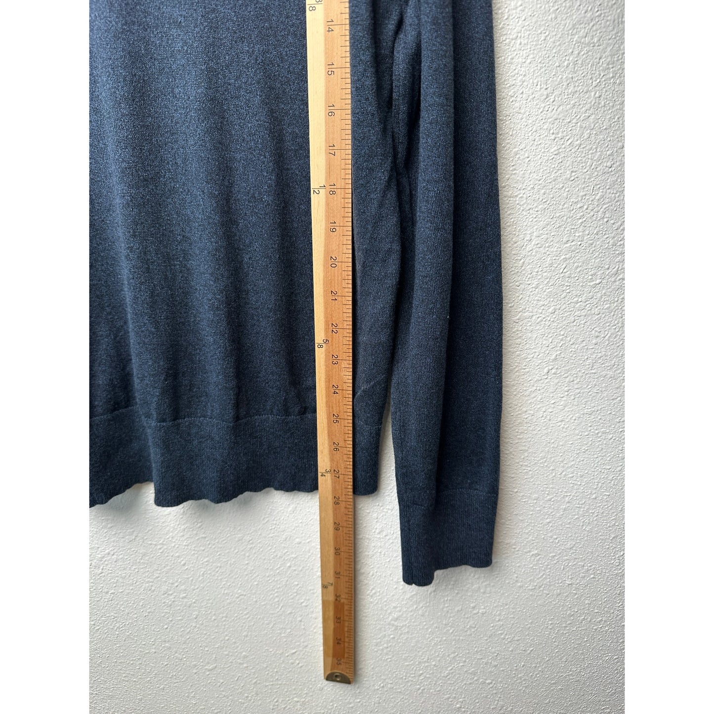 Banana Republic V Neck Sweater Blue L Silk Cashmere