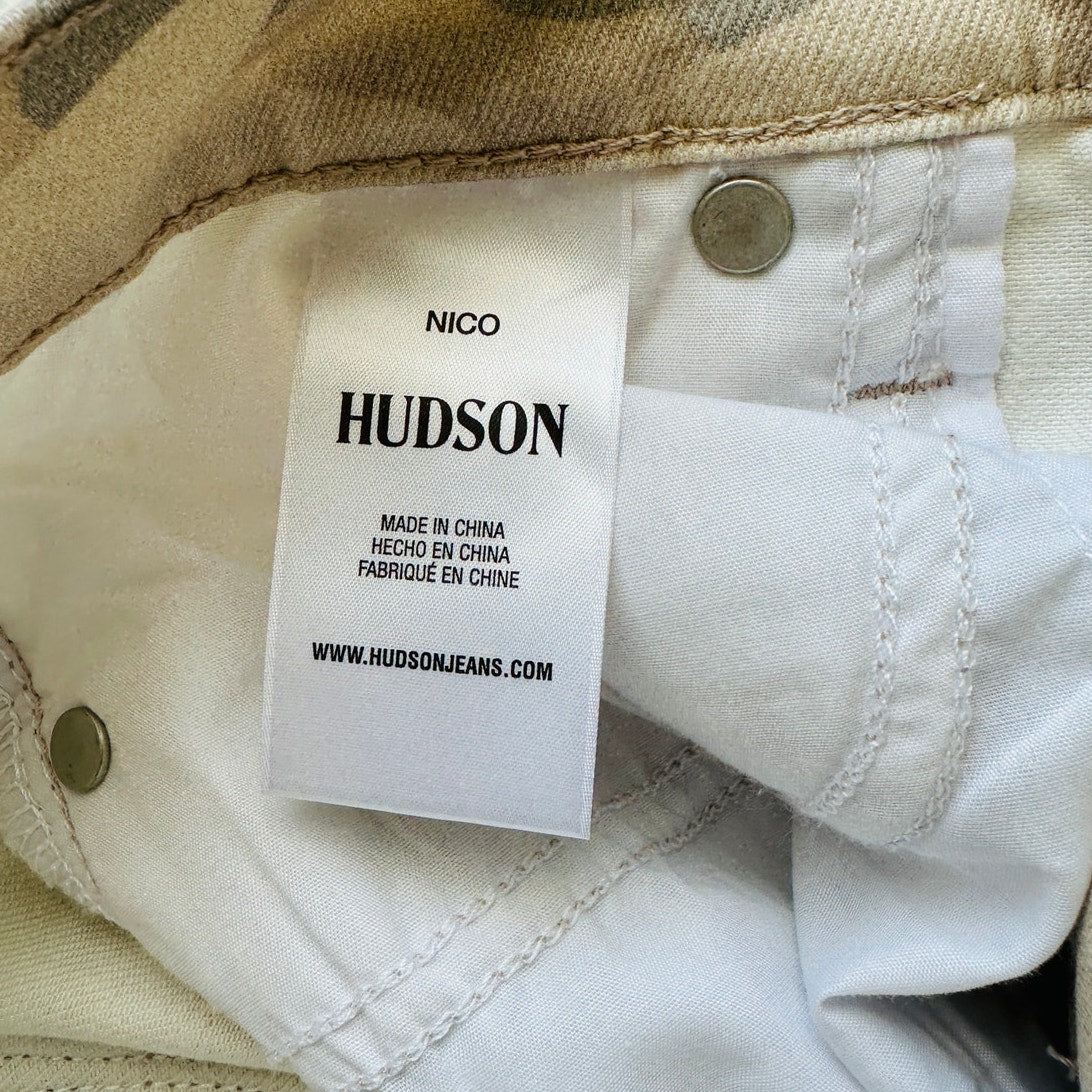 Hudson Nico Peyote Camo Mid-Rise Split Ankle Front Zip Jeans 29