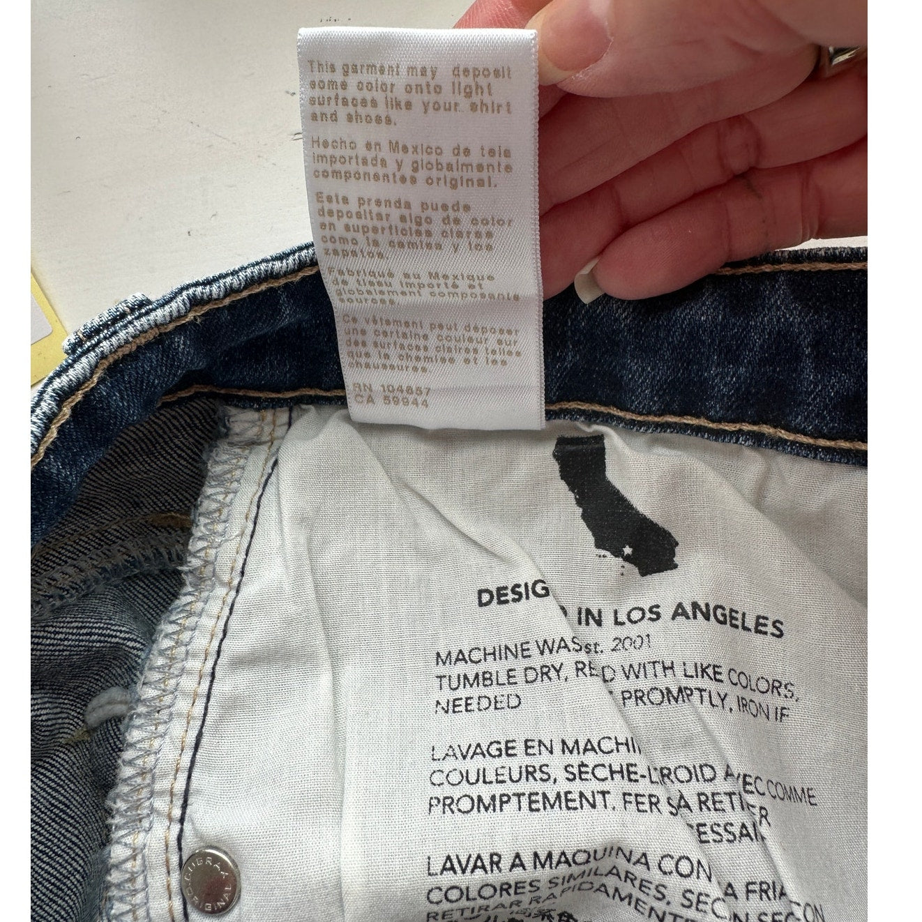 AG Dark Wash Whiskered Prima Cigarette Leg Japanese Fabric Jean 30