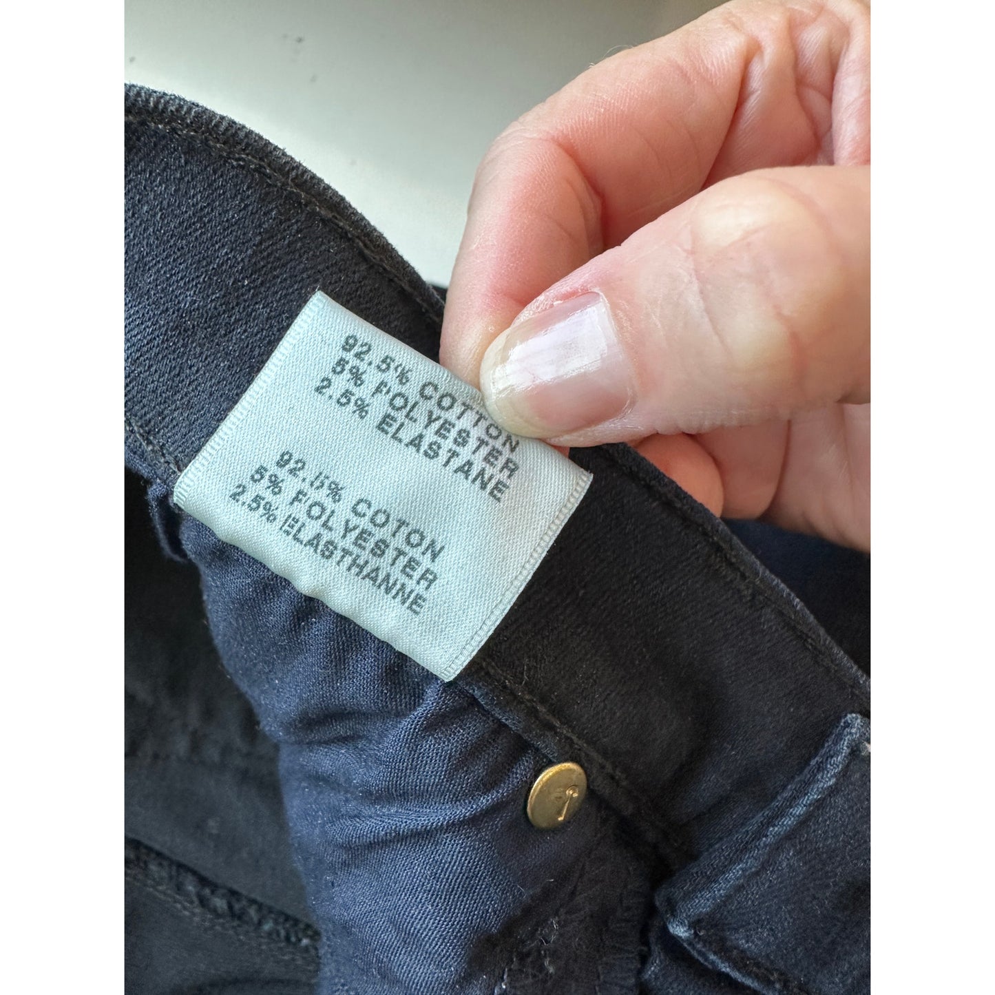 J Brand Alana Dark Blue Mercy Distressed Knee Raw Hem Skinny Jeans 24