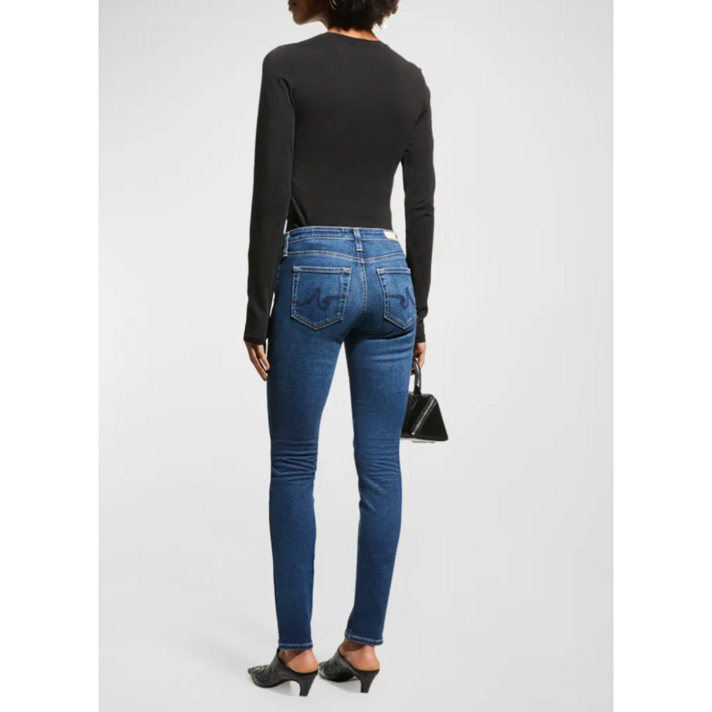 AG Dark Wash Whiskered Prima Cigarette Leg Jeans 30