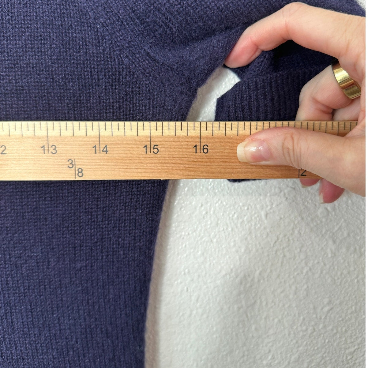Burberry Dark Purple Round Neck Short Cuffed Sleeves Button Neck Sweater S