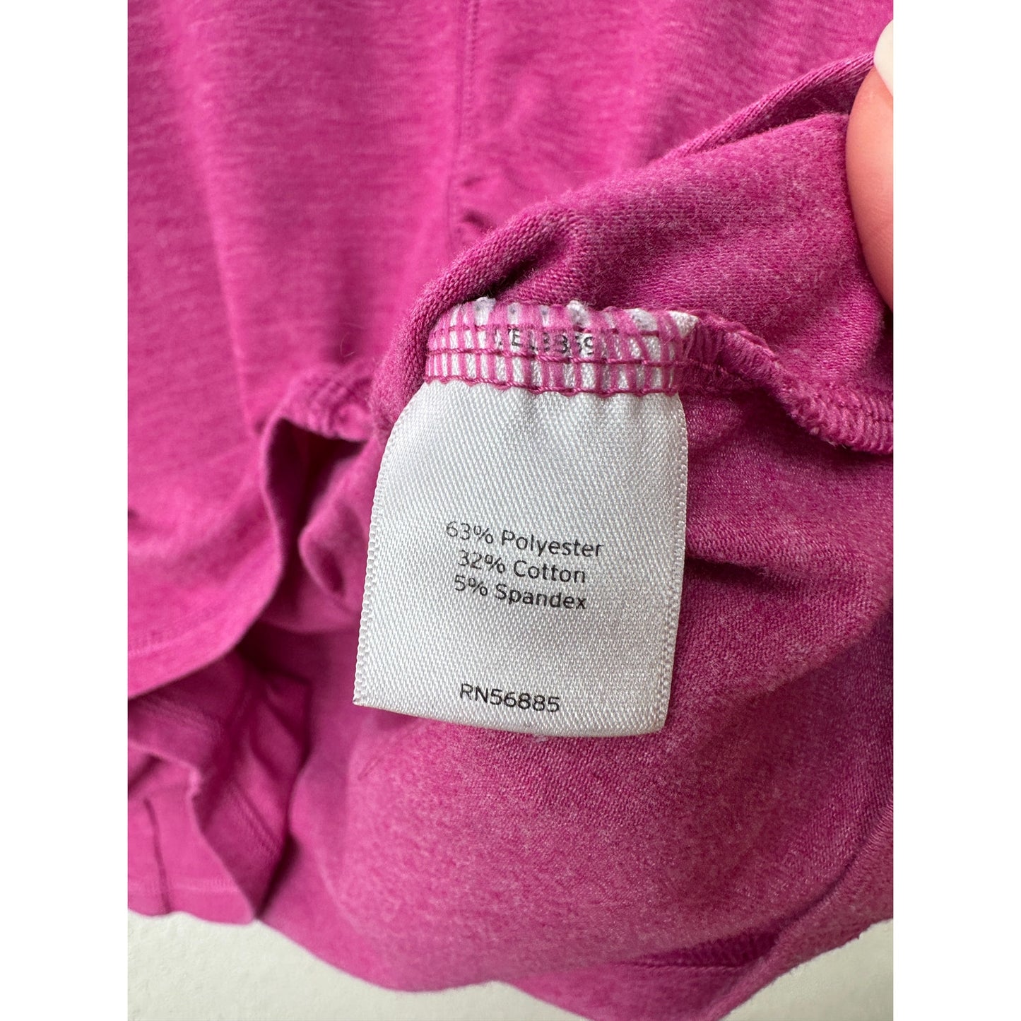 Z by Zella Pink Ruched V Neck Short Sleeve Tee Women US L