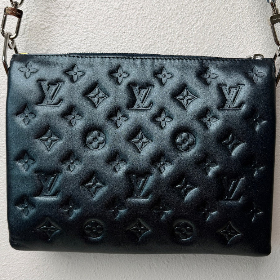 Louis Vuitton Coussin PM Metallic Blue Lambskin Crossbody Bag M21535