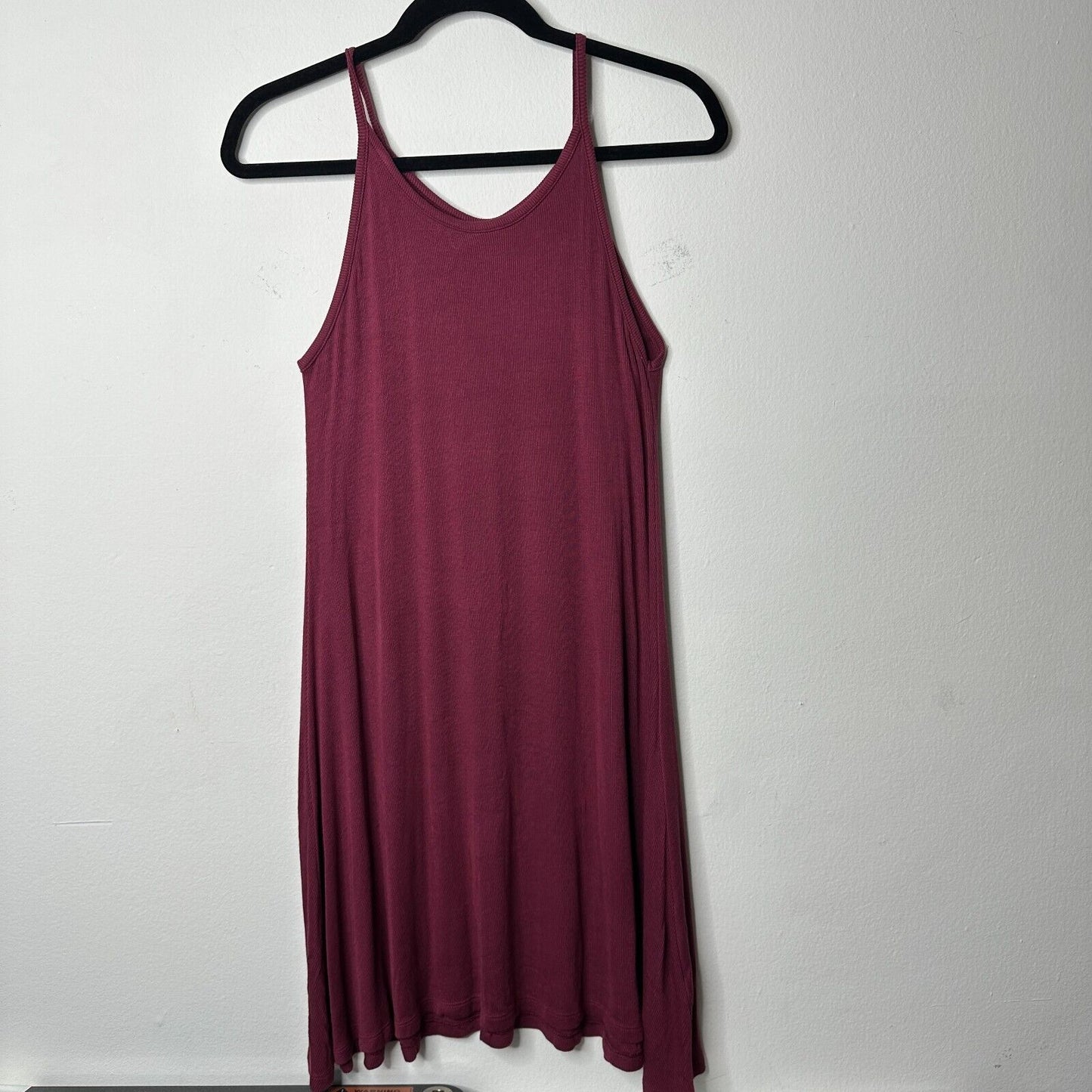 Old Navy Soft Burgundy Swing Spaghetti Strap Summer Tank Dress Above Knee S