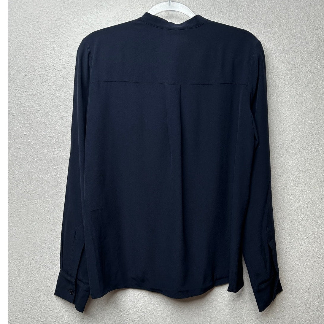 Stella McCartney Blouse Black/Taupe Womens US L 100% Silk
